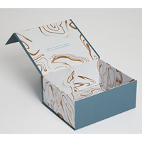 Boîte cadeau rigide pliable magnétique haut de gamme, écologique, faite à la main, avec doublure en éponge et logo personnalisé