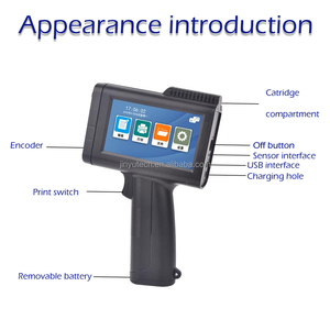 Nueva impresora de inyección de tinta de pantalla táctil portátil, codificador, máquina de impresión de etiquetas, 600DPI, 12,7 Mm, código de Fecha - Product Image 3