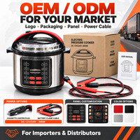 Autocuiseur Électrique Personnalisé 12V 24V DC 300W Multicuiseur Marque Privée Emballage Personnalisé OEM ODM Usine pour Importateurs