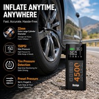 Pompa Udara Portabel 150Psi 4500A 12000mAh Power Bank Kompresor Udara Portabel Pengisi Ban Mobil Jump Starter Booster