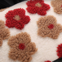 Coussin de repose-bras de voiture en peluche florale de luxe, housse de console centrale douce, décoration toutes saisons, adapté à BMW, Mercedes Benz, Audi, VW