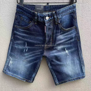 Pantaloncini di Jeans Estivi Sottili da Uomo con Ricami, Strappati, a Mezza Lunghezza, Elastici, Nuovi, Slim Fit, a Cinque Quarti - Product Image 2