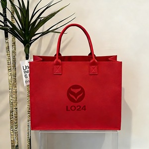 Wholesale Advertising Promotion <b>Gift</b> Felt Bags <b>Large</b> Capacity Felt Tote Shopping Bag with Custom Printed Logo - Product Image 5