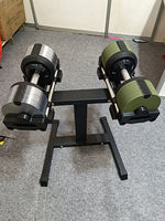 Vente en gros d'équipement de gymnastique réglable de 32kg haltères libres ronds en fonte chromée avec incrément de 1kg de matériau en acier