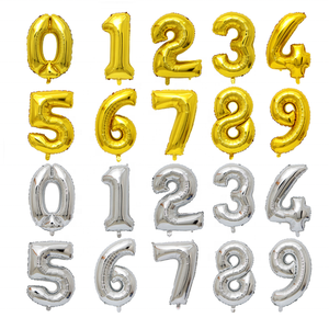 Globos Decoraciones para fiestas Número Feliz cumpleaños Decoración Foil Número Globos 16 pulgadas 32 pulgadas 40 pulgadas - Product Image 3
