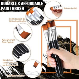 Ensemble de <span class=keywords><strong>pinceaux</strong></span> à manche noir <span class=keywords><strong>pour</strong></span> pinceau aquarelle d'artiste de <span class=keywords><strong>peinture</strong></span> <span class=keywords><strong>acrylique</strong></span>, petit artisanat, <span class=keywords><strong>pinceaux</strong></span> de <span class=keywords><strong>peinture</strong></span> <span class=keywords><strong>pour</strong></span> visage - Product Image 5