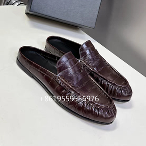 2026 New Fashion Classic Women <b>Slippers</b> Top Quality Leather Summer Woman <b>Slides</b> Flats Size 34-40 Casual Loafers Mules <b>Slippers</b> - Product Image 6