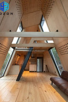 Hôtel conteneur préfabriqué en A, villa de vacances modulaire triangulaire à deux étages, maison de villégiature préfabriquée portable