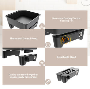 หม้อทอดไฟฟ้า 2-in-1 พร้อมหม้อไฟฟ้าอเนกประสงค์ ความจุขนาดใหญ่ เครื่องครัวอเนกประสงค์ - Product Image 3