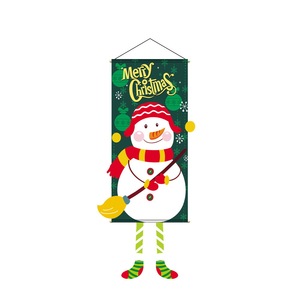 Buon natale striscioni di natale decorazione di natale distico bandiera appesa bandiera di Babbo Natale griglia quadrata bandiera appesa per feste - Product Image 5