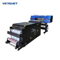 Versijet 2 Head 600mm Semi-Automatic Digital DTF Printer Pro Epson Head Tinta Pigment Garansi 1 Tahun Baru Roll-to-Roll T-shirt