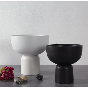 Décoration de la maison noir mat nordique céramique rustique <span class=keywords><strong>poterie</strong></span> vase <span class=keywords><strong>ikebana</strong></span> vases à fleurs pour kenzan - Product Image 6