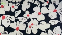 Tissu en lin et coton imprimé sur mesure, motif floral abstrait 180 g/m², pour chemises, robes et décoration intérieure – Vente en gros