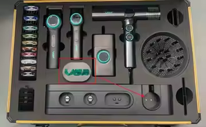 Máy Cắt Tóc Không Dây Sạc Được VGR Barber Chuyên Nghiệp Cho Nam Giới Vgr Combo Chuyên Nghiệp Điều Chỉnh Độ Cắt Không Cấp Độ 4 trong 1 - Product Image 4