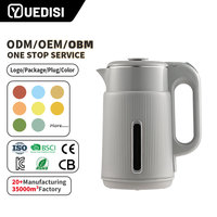Bouilloire électrique en acier inoxydable YUEDISI pour usage domestique, 1,6 L, bouilloire à eau en acier inoxydable sans BPA, bouilloire à thé avec arrêt automatique