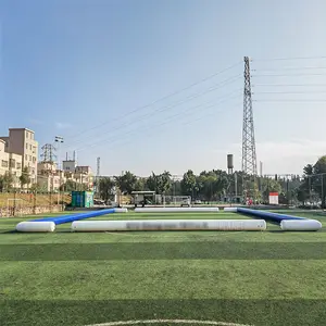 Campo de fútbol inflable de torneo hermético personalizado, cancha de fútbol de PVC, campo de fútbol inflable para alquiler