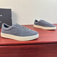 Baskets décontractées en daim pour hommes, style designer, de haute qualité, basses, à lacets, plates, plusieurs couleurs, pour la marche quotidienne et la mode