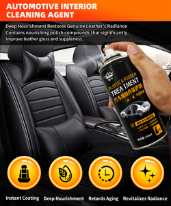 Cera para Interiores de Automóviles de Alto Brillo, 450 ml, Tratamiento de Plástico y Goma, Cera Antienvejecimiento para Cuero, Cera en Aerosol para Tablero de Automóvil - Product Image 2