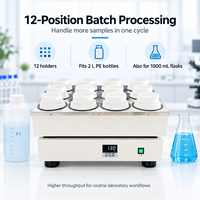 Agitateur horizontal de laboratoire Cenlee, 12 flacons, capacité 2L, minuterie numérique, mélangeur pour test d'extraction et de lixiviation des déchets solides TCLP