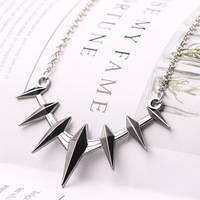 Collier ras du cou en argent avec panthère pour homme, souvenir de film