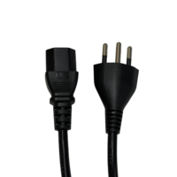 Cable de Alimentación C13 con Conexión a Tierra de 3 Pines Estándar Suizo SEV 1011 H05VV-F 3G0.75mm2 para Computadora, Monitor, TV, Impresora