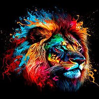 CHENISTORY vente en gros kit de peinture sans cadre par numéros impression sur toile d'art mural lion
