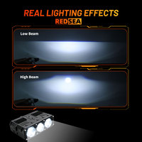 REDSEA RG300 110W CSP 3570 Chip 6000K Super Bright LED Grille Light Projector Lens IP68 Dual Fan for Car Luces De Parrilla Auto