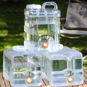 10/15/20L Thickened <b>Plastic</b> Transparent Outdoor Camping Water tank <b>Large</b> Water <b>Storage</b> <b>Container</b> with Faucet Water Storagebucket - Product Image 1