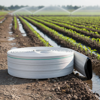 Tuyau plat haute pression en PE de 2, 3, 4, 5, 6 pouces, résistant aux UV, de haute qualité, avec service de découpe, pour systèmes d'irrigation agricole et de jardin