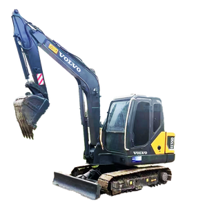 Excavatrices sur chenilles CE Volvo EC55 de 5,5 tonnes, mini-excavatrices avec pompe hydraulique Denison et accessoire tarière - Product Image 1