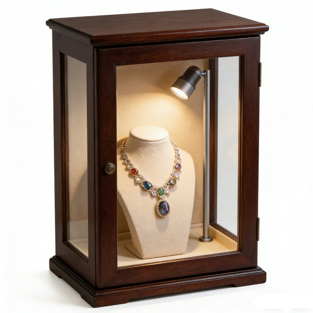 Modern Jewelry Led Cabinet Luxury Small Standing Light Museum Exhibition Lighting Aviation Aluminum Dimmable Magnetic Track