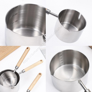 Cuillère à café de cuisine en acier inoxydable Syh1214 avec manche en bois, ensemble de tasses et cuillères – Vente en gros - Product Image 3
