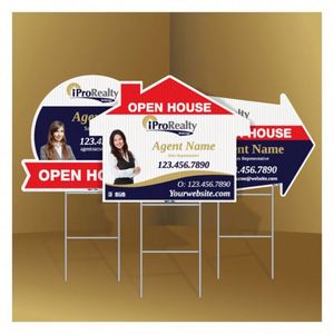 Panneaux de jardin personnalisés avec logo sur mesure, signalétique immobilière, nom et photo de l'agent immobilier, panneaux marketing pour agents immobiliers - Product Image 1