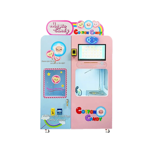 เครื่องทำสายไหมอัตโนมัติแบบหยอดเหรียญ รุ่น Magic Candy สีชมพู-ฟ้า ใช้ได้กับปลั๊กทั่วไป 110-240V - Product Image 1