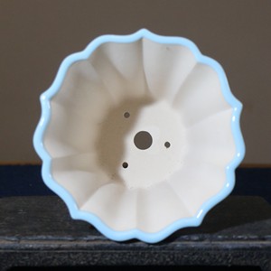 Maceta de Cerámica para Bonsái, Forma de Pétalo, Arcilla Blanca, Maceta de Escritorio para Orquídeas - Product Image 3