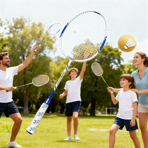 Raquette de <span class=keywords><strong>badminton</strong></span> professionnelle en acier ultra-légère, souple et haute rigidité pour étudiants et adultes, entraînement, poignée antidérapante, design absorbant les chocs - Product Image 3