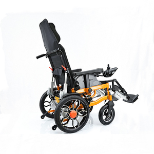 Fauteuil électrique pliable médical à dossier haut, batterie amovible, fournitures de réadaptation thérapeutique - Product Image 2