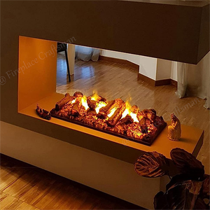 <span class=keywords><strong>Chimenea</strong></span> eléctrica de Vapor de agua lineal de 42 pulgadas, insertos de <span class=keywords><strong>chimenea</strong></span> eléctrica empotrados realistas decorativos 3D - Product Image 2