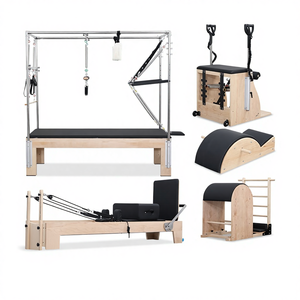 Set Pilates Grande da Cinque Pezzi, Attrezzatura per Allenamento Yoga e Modellamento del Corpo, Scala, Secchio, Letto Cadillac, Letto Core in Legno di Gomma e Acero dello Shandong - Product Image 1