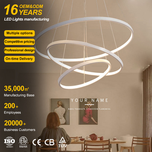 <span class=keywords><strong>Lampadario</strong></span> a Sospensione LED Circolare di Design Moderno per Casa e Hotel - Product Image 1