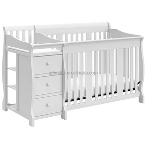 4-in-1 Modern <strong>Sleigh</strong> Style Baby <strong>Bed</strong> Convert to Toddler <strong>Bed</strong> Sofa <strong>Bed</strong> Writing Desk Convertible Adult <strong>Bed</strong> Bedroom Use - Product Image 2