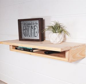 Décor de dissimulation de maison rustique étagère sûre meubles compartiment caché flottant étagère de support de vue plaine avec rangement caché - Product Image 1