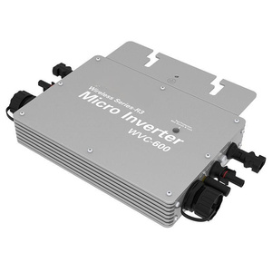 โรงงานขายส่งแผงโซลาร์เซลล์ไฮบริดแบบเชื่อมต่อระบบกริด 300W-800W คลื่นไซน์บริสุทธิ์ 50/60 Hz 120VAC สำหรับติดตั้งบนหลังคาหรือระเบียง - Product Image 2