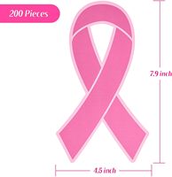 Grands rubans en papier Ruban de cancer du sein Articles de collecte de fonds Accessoires de sensibilisation au cancer du sein pour les découpes de dons pour les femmes
