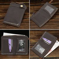 Dompet Kartu Kulit Asli Pria Dompet Koin Wanita Pria Custom Grosir Merek Wanita Dompet Jepit Uang