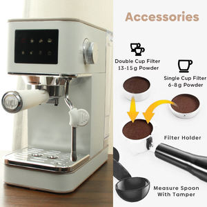 <span class=keywords><strong>Cafetera</strong></span> eléctrica <span class=keywords><strong>semiautomática</strong></span> original de fábrica con molinillo de granos, máquina de café multifunción, máquina de café <span class=keywords><strong>semiautomática</strong></span> - Product Image 4