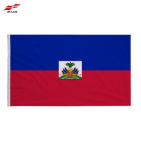 Drapeau Haïtien 3x5 pieds en Gros, 100% Polyester Imperméable, Personnalisé pour Intérieur et Extérieur