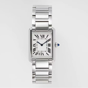 Orologio da Polso Meccanico di Lusso per Donna, Quadrante Quadrato in <span class=keywords><strong>Acciaio</strong></span> Inossidabile, Impermeabile, con Numeri Romani, Design Famoso Stile Cartieres - Product Image 1