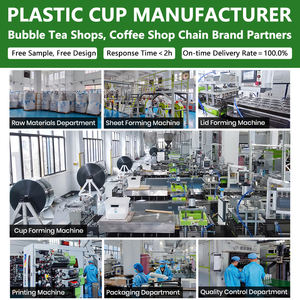 Gobelets en Plastique <span class=keywords><strong>PET</strong></span> à Fond Rond Cundao Transparents Jetables avec Logo Personnalisé Imprimé pour Bubble Tea et Café Glacé 12/14/16/20oz avec Couvercles - Product Image 6