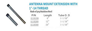 Xiamen Sunshine Marine Fournisseur 304 Extension de montage d'antenne en acier inoxydable avec filetage 1 ''-14 pour Yacht Voilier <span class=keywords><strong>Bateau</strong></span> <span class=keywords><strong>Bateau</strong></span> - Product Image 6